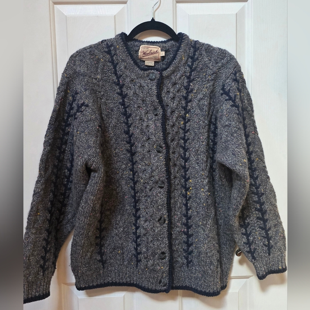 Woolrich Women's Gray Cable Knit Sweater